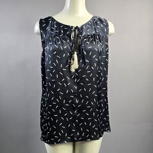 W by WorthโNavy and White Patterned Blouse R2